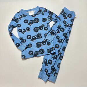 Boys HA 100 4 Hanna Andersson Blue Motorcycle Pajamas Set